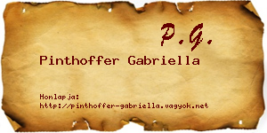 Pinthoffer Gabriella névjegykártya